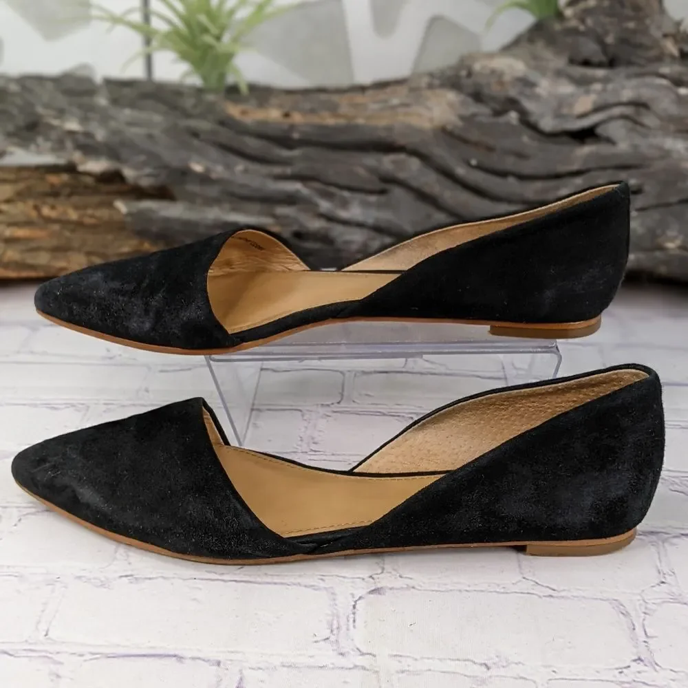 J.Crew Zoe Suede d'Orsay Flats